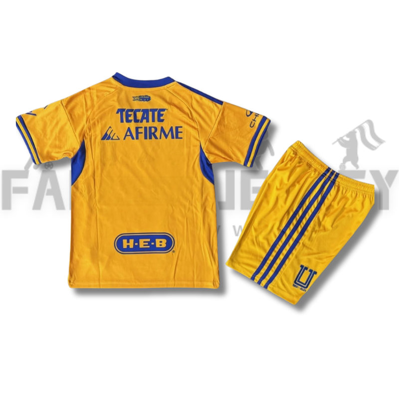 2025/2026 Tigres UANL Home Football Shirt(For Kids)