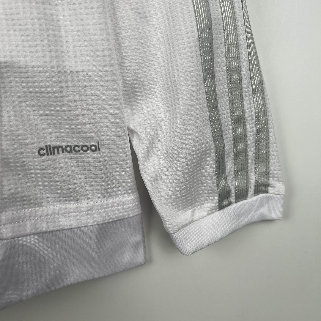 2015/2016 Real Madrid Retro Long Sleeve Home Football Shirt