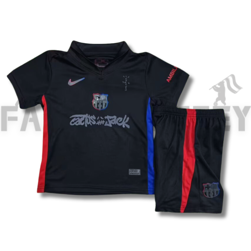 24/25 Limited Edition FC Barcelona x Travis Scott Away Football Shirt (For Kids )