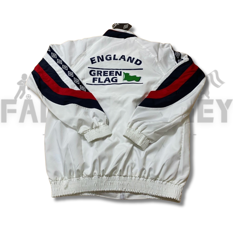 1998 England Retro Home Windbreaker Football Shirt
