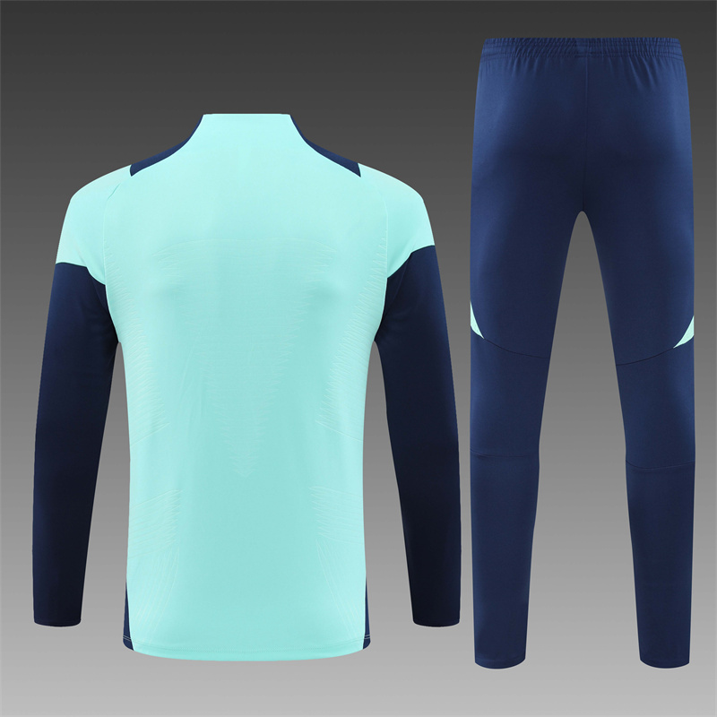 2024/2025 Arsenal Light Blue Half-Pull Training Suit Player Edition