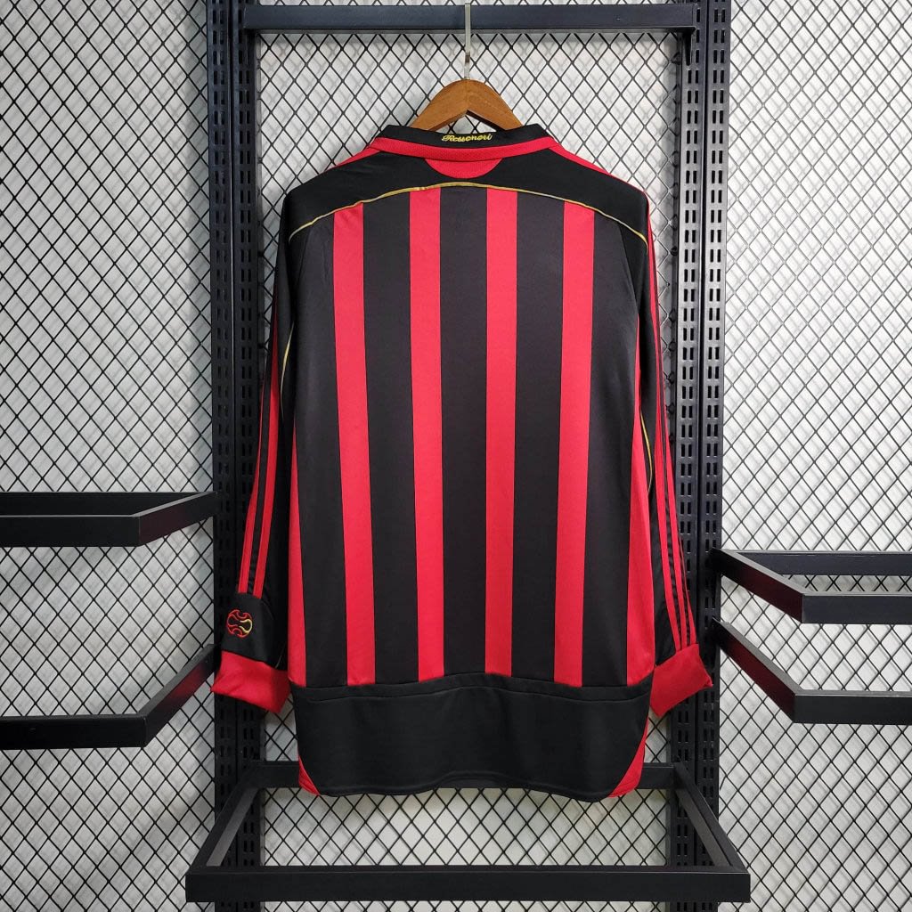 2006/2007 AC Milan Retro Long Sleeve Home Football Shirt