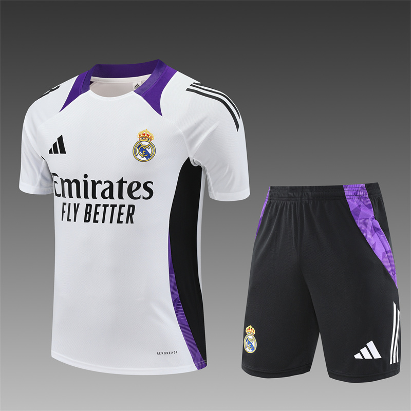 2024/2025 Real Madrid WhiteTraining Wear Suit Shirt