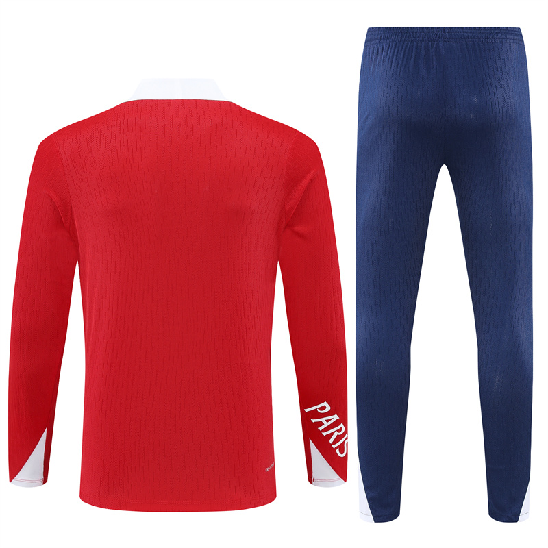 2025/2026 Paris Saint-Germain Red half zip training suit set