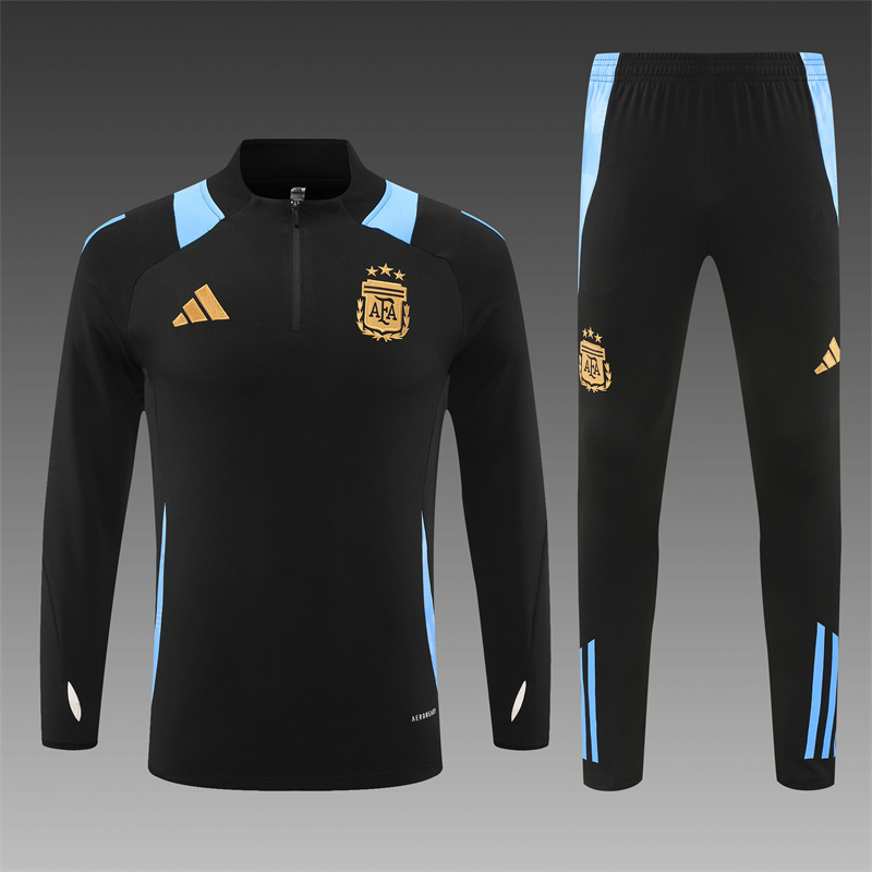 2024/2025 Argentina Black Half-Pull Training Suit Player Edition