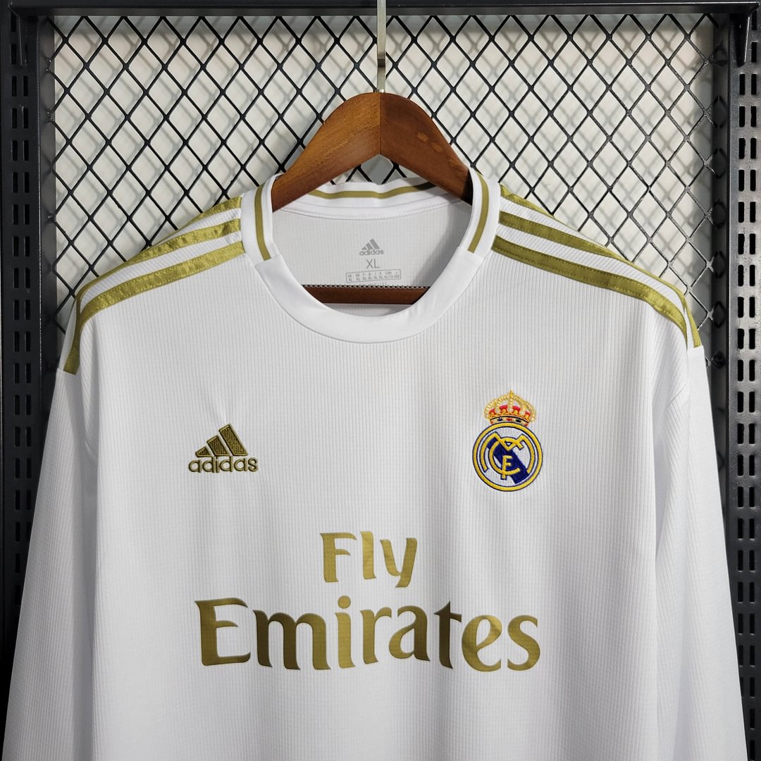 2019/2020 Real Madrid Retro Long Sleeve Home Football Shirt
