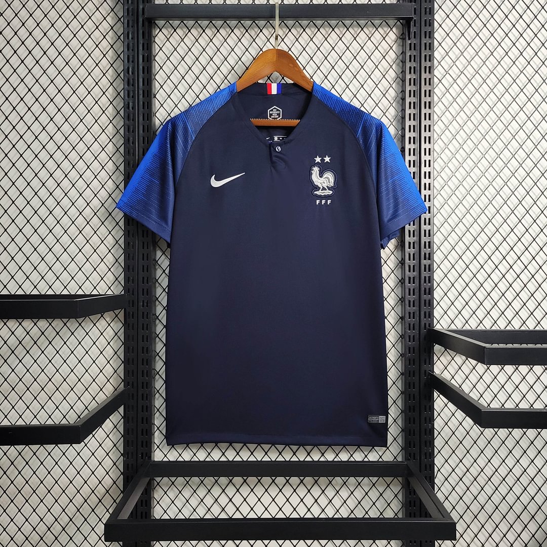 2018 France Retro Home Football Shirt