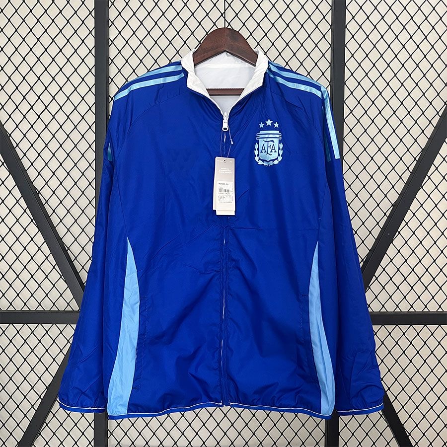 2024/2025 Argentina Reversible Windbreaker(White-Blue)Football Shirt