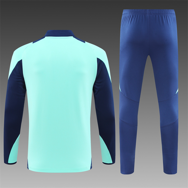 2024/2025 Arsenal Light Blue Half-Pull Training Suit Player Edition