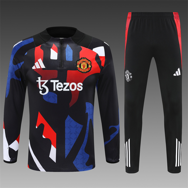 2024/2025 Manchester United Half-Pull Training Football Jersey