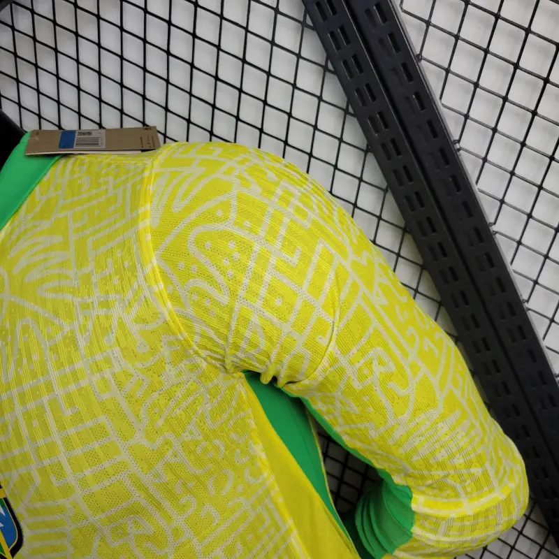 2024 Brazil Long Sleeve Home Football Shirt( Player Version)