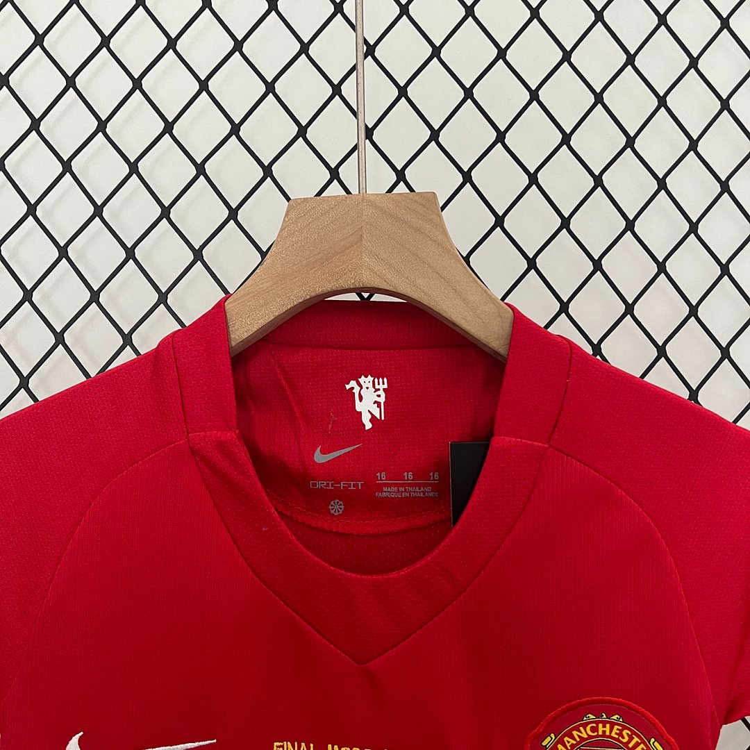 2007/2008 Retro Manchester United Home Football Shirt Kids Size