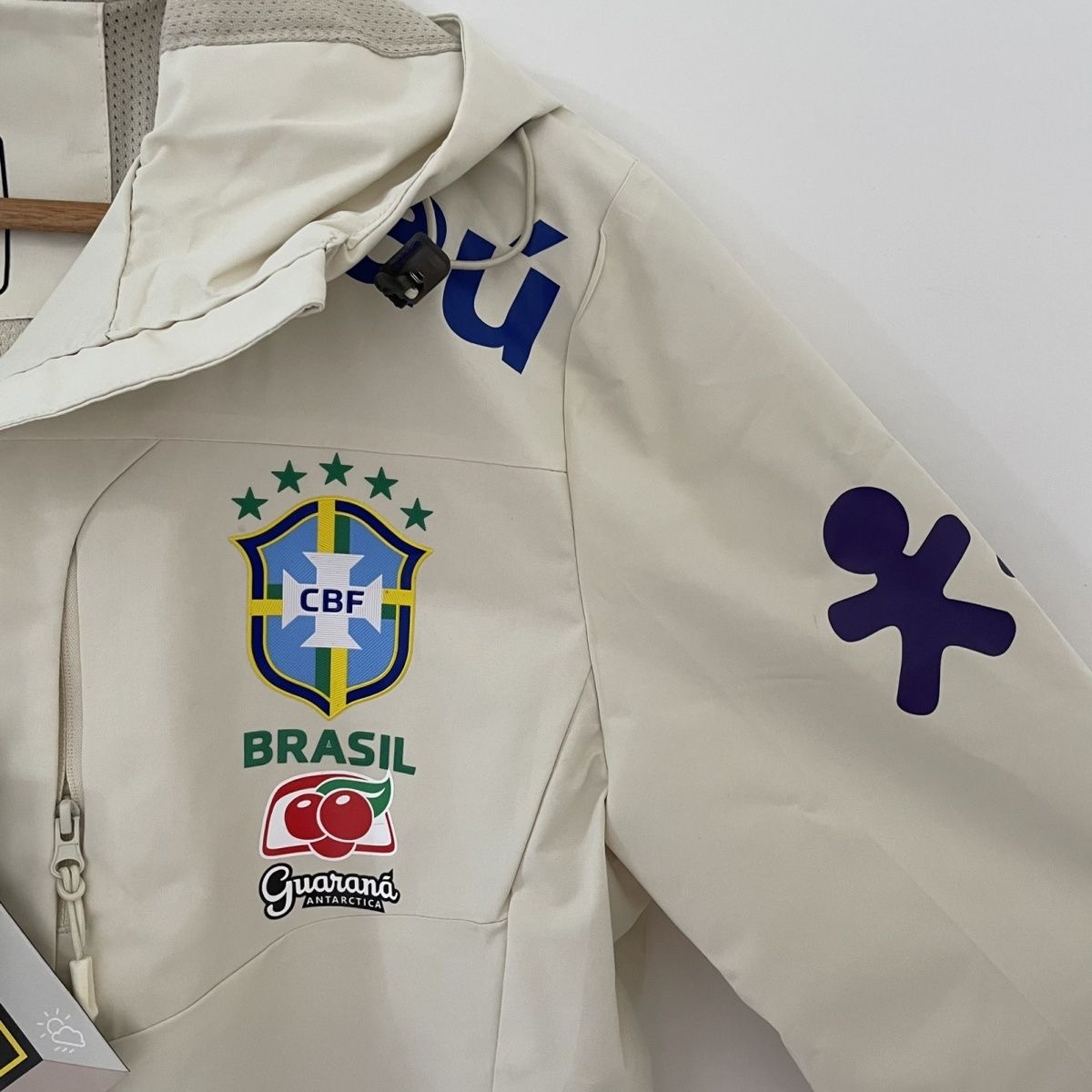 2024 Brazil Team Leader White Windbreaker Football Shirt