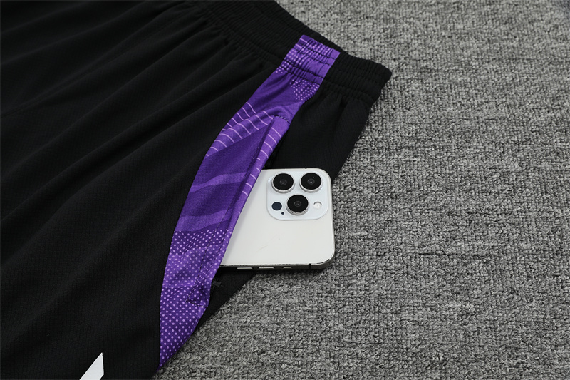 2024/2025 Real Madrid Black And Purple Training Wear Suit Shirt