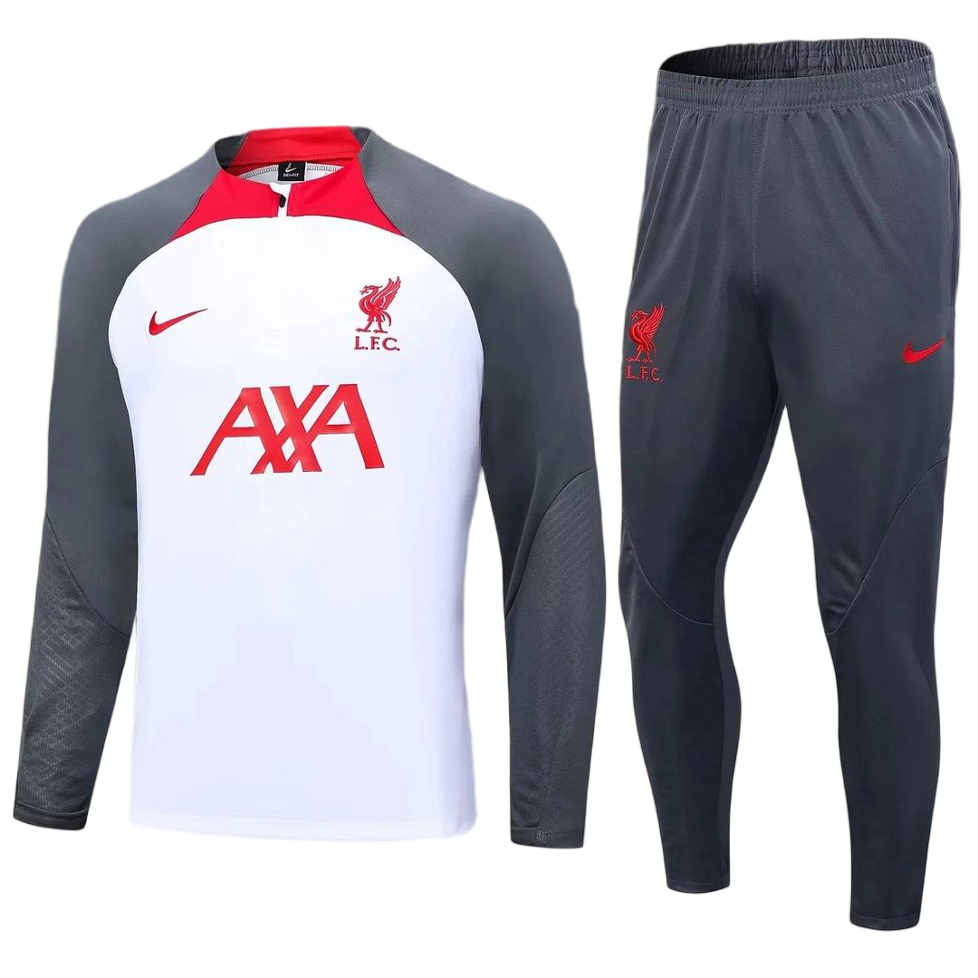 2023/2024 Liverpool Half-Pull Training Suit White Football Shirt