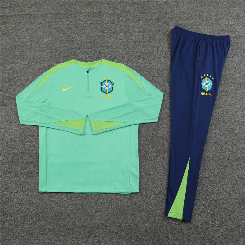 2024/2025 Brazil Prematch Jersey Green Football Jersey
