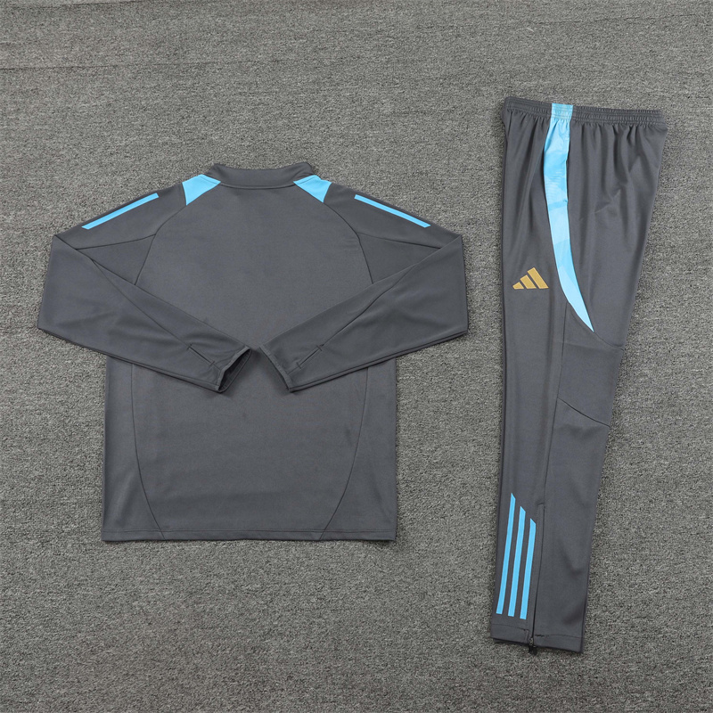 2024/2025 Argentina Dark Grey Half-Pull Training Suit Player Edition