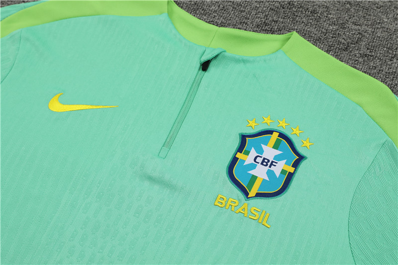 2024/2025 Brazil Prematch Jersey Green Football Jersey
