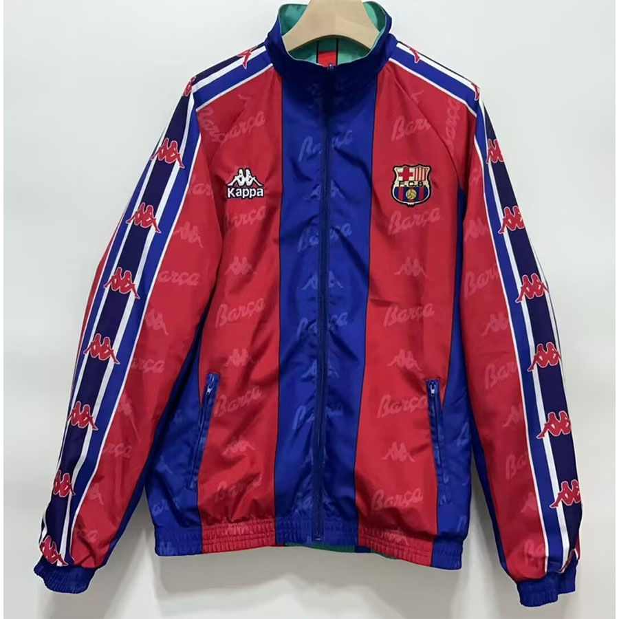 1995-1997 Barcelona (Red and Blue) Double-sided Windbreaker Football Jersey