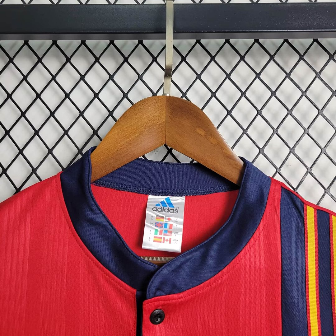 1996 Spain Retro Home way Football Shirt