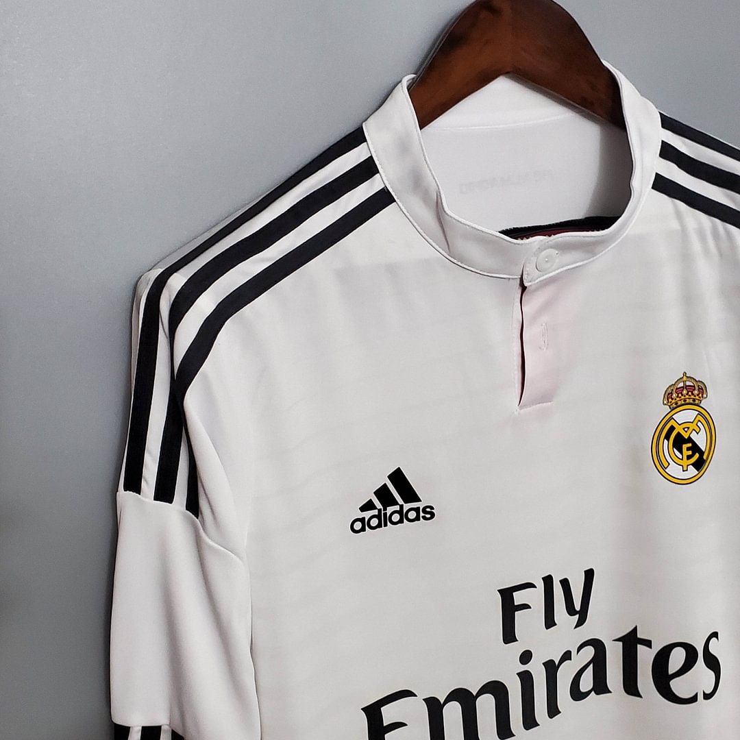 2014/2015 Real Madrid Retro Long Sleeve Home Football Shirt