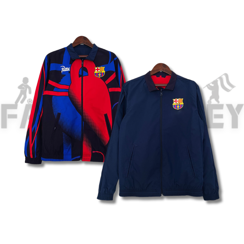 2023/2024 Barcelona(Red and Blue)Double-sided Windbreaker Football Jersey