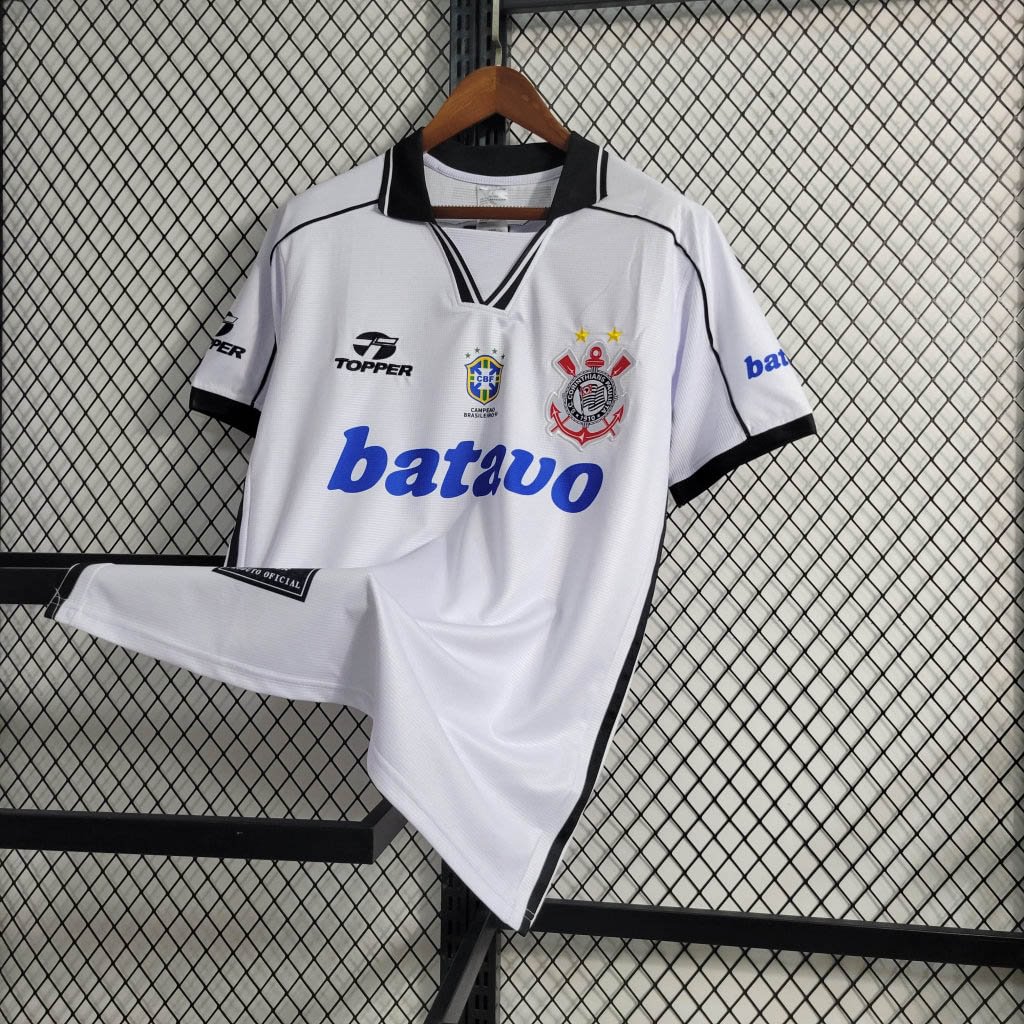 1999/2000 Corinthians Retro Home Football Shirt(Fans version)