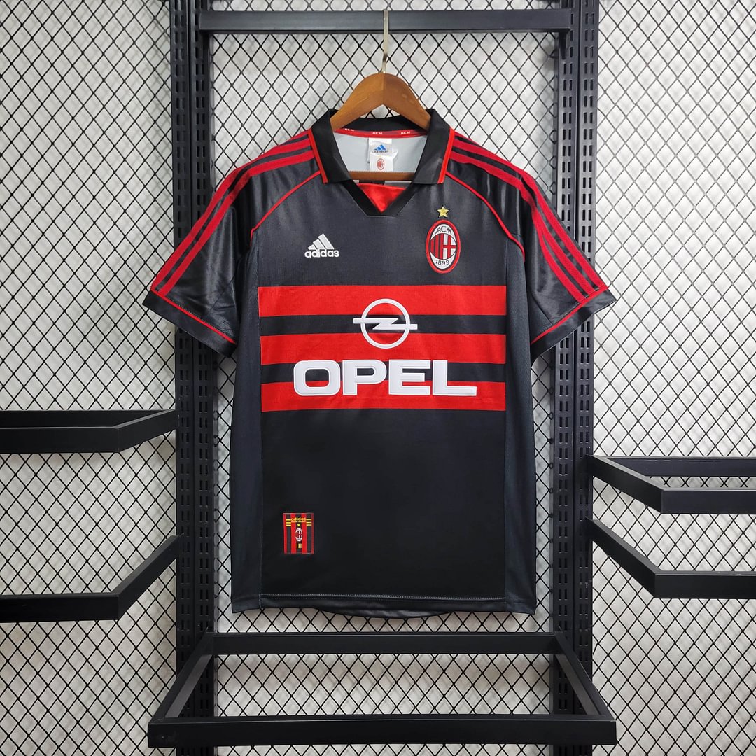 1998/1999 AC Milan Black Retro Third Away Football Shirt
