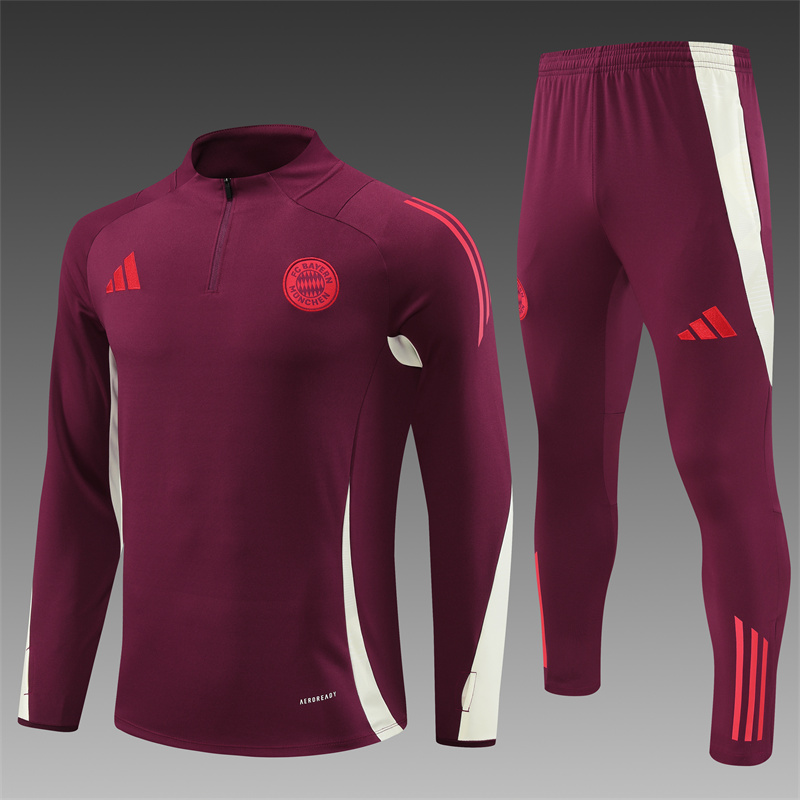 2024/2025 Bayern Pre-match Training Jujube Red Football Jersey For Player Edition