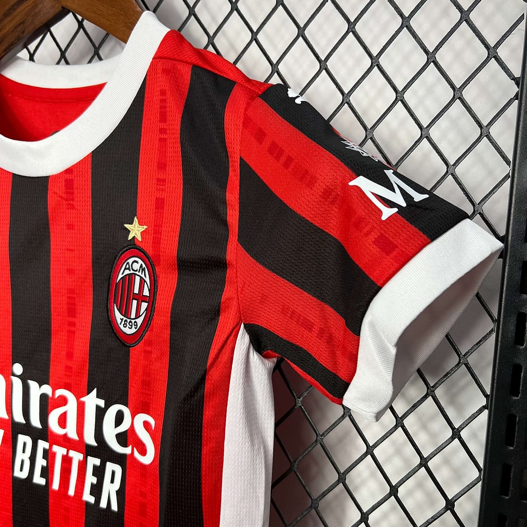 2024/2025 AC Milan Home Football Shirt Kids