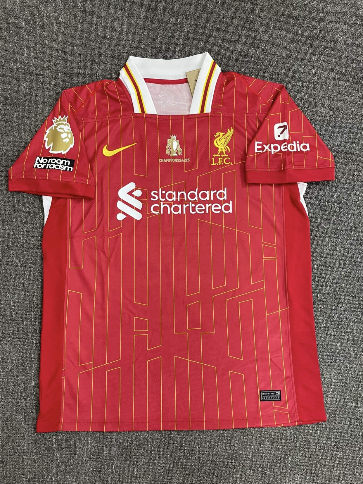 2024/2025 Liverpool Home EPL league Champions 25 Football Jersey( Player Edition )