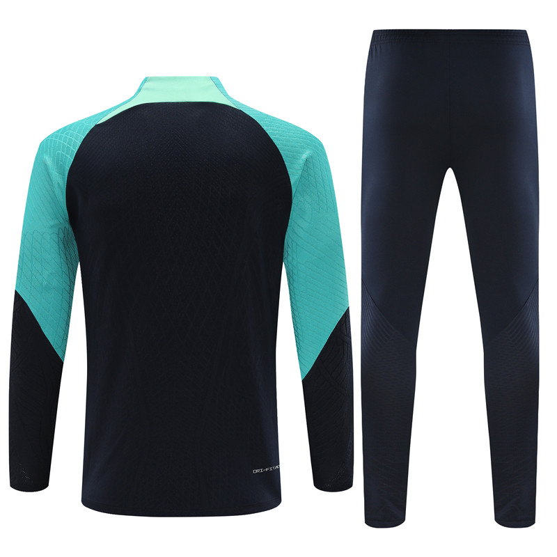 2025/2026 Barcelona blue black Half-Pull Training Suit