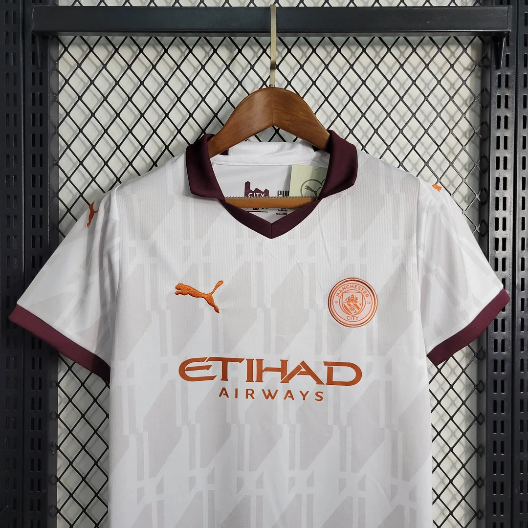 2023/2024 Manchester City Away Football Shirt Kids Size