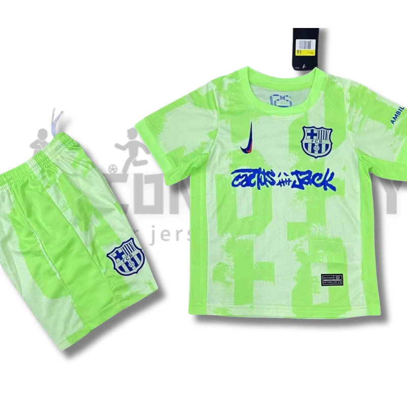 24/25 Limited Edition FC Barcelona x Travis Scott Away Football Shirt (For Kids )