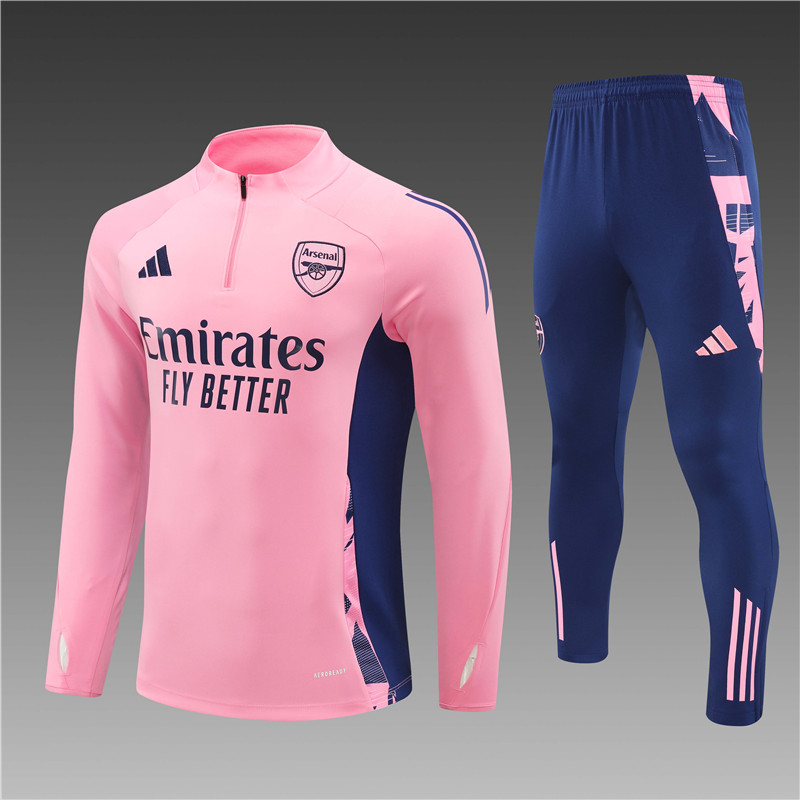 2024/2025 Arsenal pink Half-Pull Training Suit Player Edition Football set