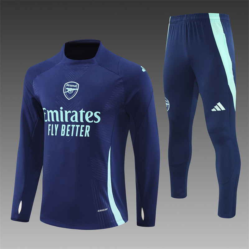 2024/2025 Arsenal Royal blue Half-Pull Training Suit Player Edition Football set