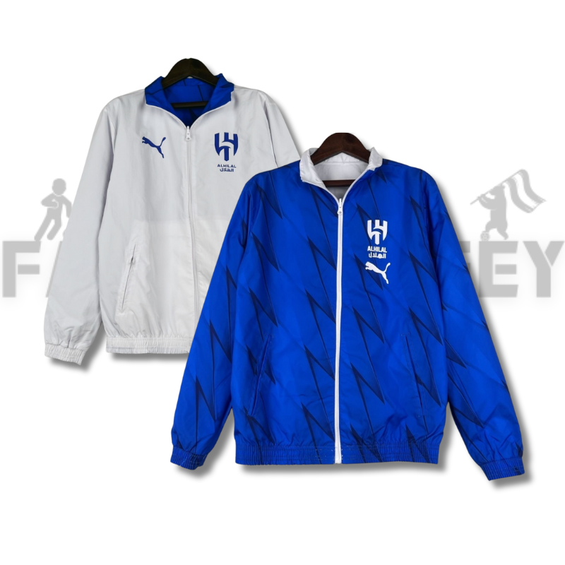 2024/2025 Al-Hilal(Blue-White)Double-sided Windbreaker Football Jersey