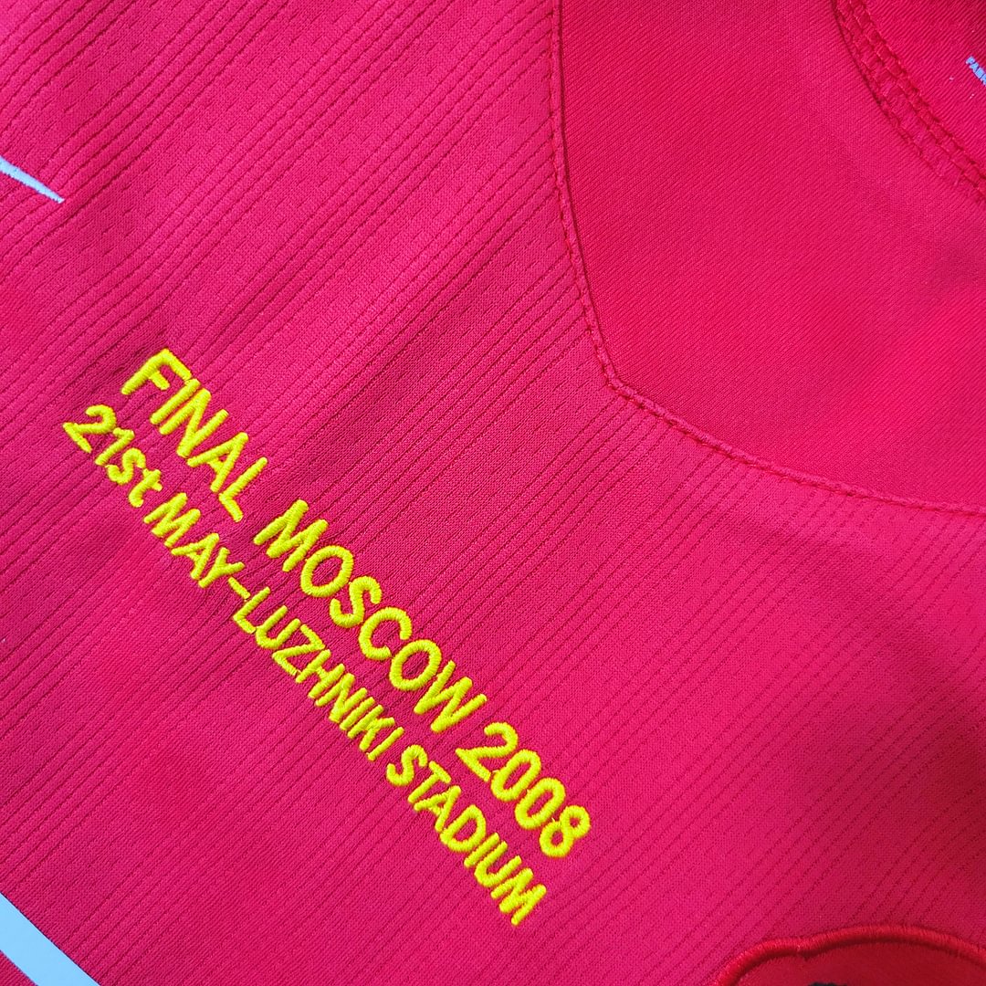 2007/2008 Manchester United Long Sleeve Retro Home Champions League Final Football Shirt