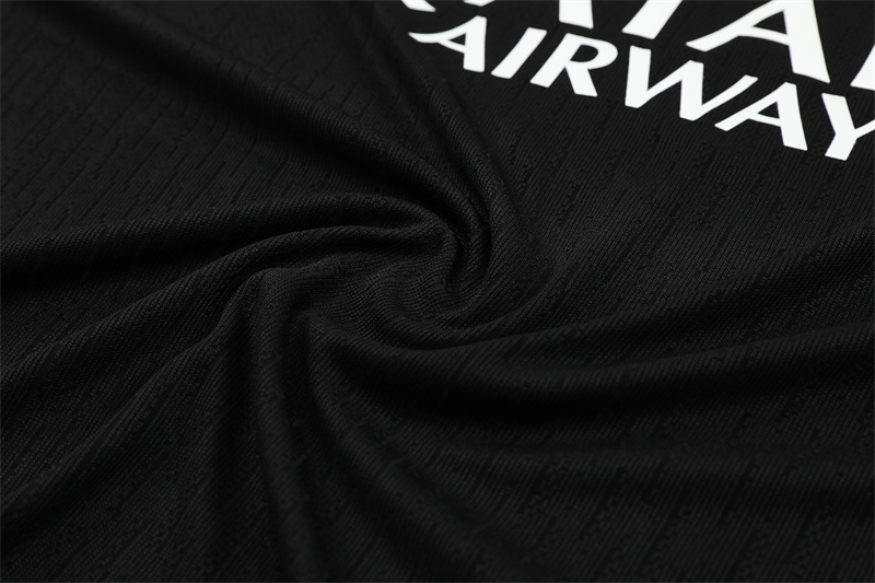 2025/2026 Paris Saint-Germain Black half zip training suit set