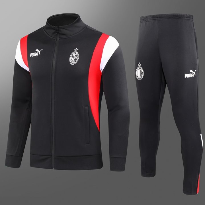 2023/2024 AC Milan Long Zipped Jacket Black Football Shirt