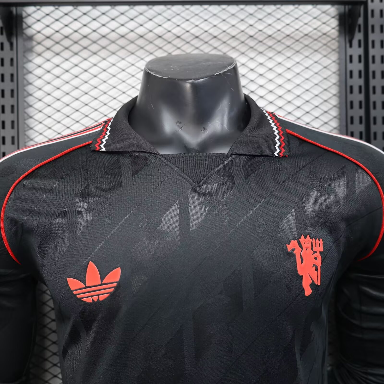 2024/2025 Retro Manchester United black Long Sleeves version soccer jersey