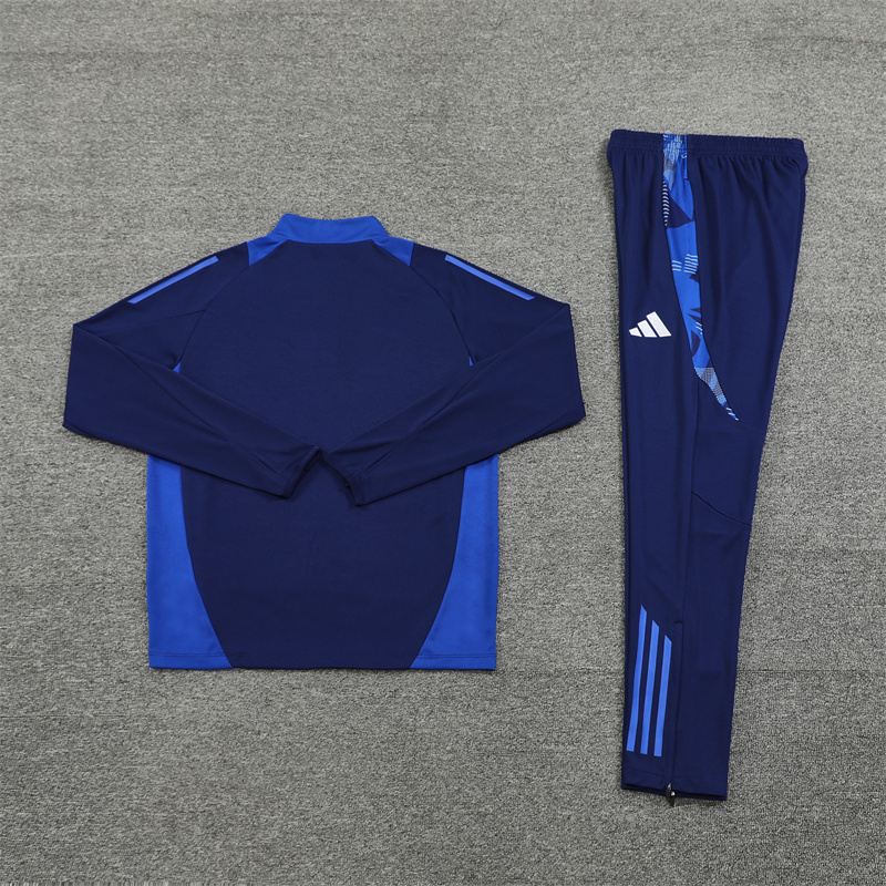 2024/2025 Al-Nassr Half-Pull Training Suit Royal Blue Football Shirt