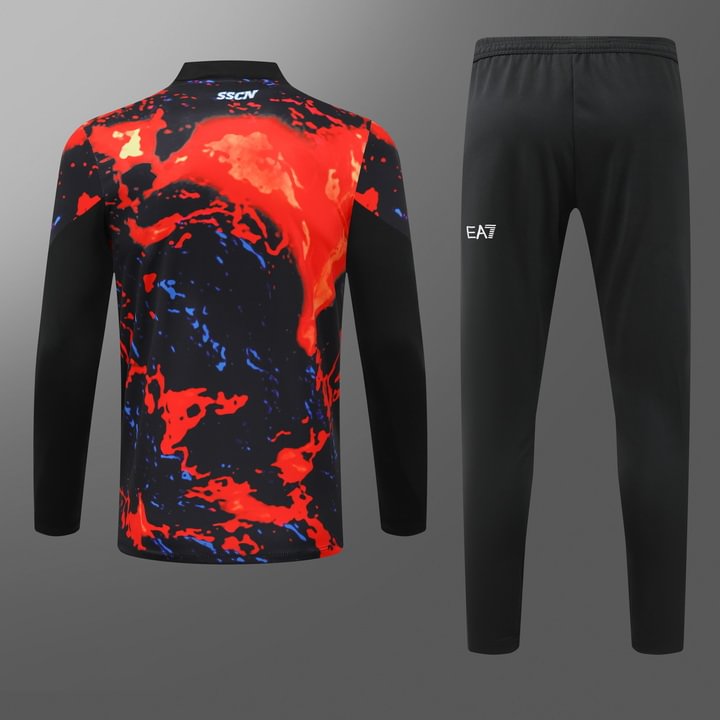 2024/2025 Napoli Half-Pull Training Suit Red Football Shirt