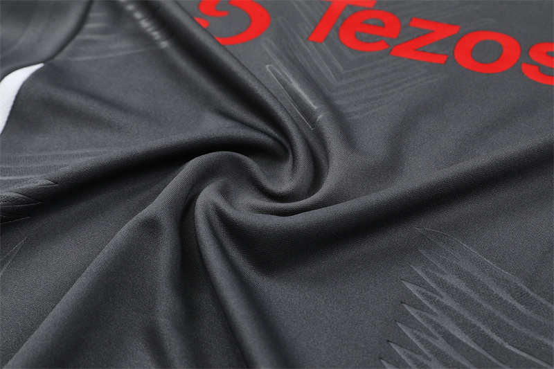 2024/2025 Manchester United Dark Grey Half-Pull Training Football Jersey