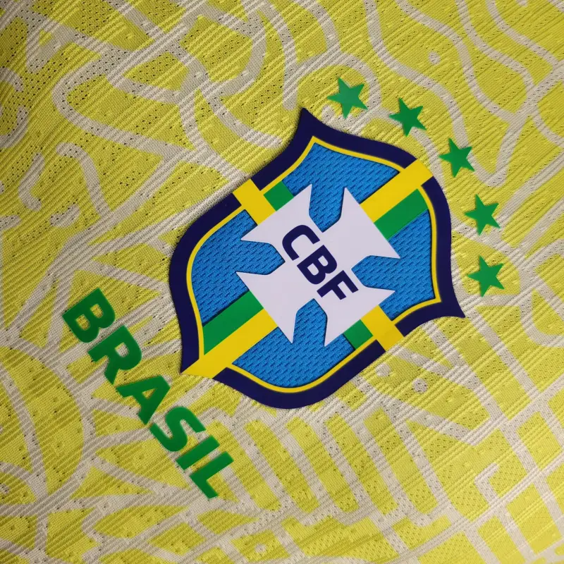 2024 Brazil Long Sleeve Home Football Shirt( Player Version)