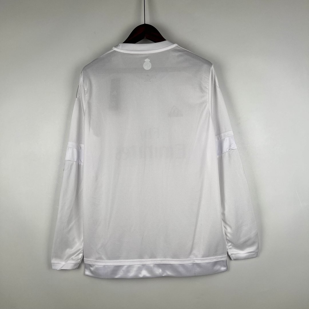 2015/2016 Real Madrid Retro Long Sleeve Home Football Shirt