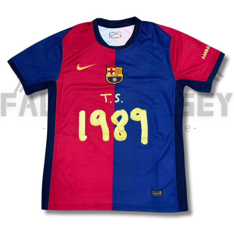 25/26 Barcelona home advertisement 1989 football jersey( Fans Edition )