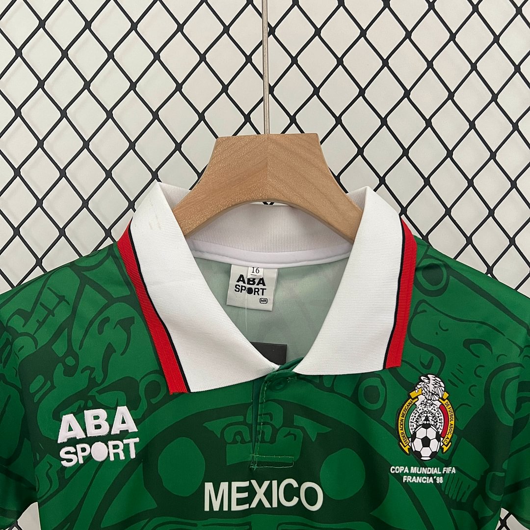 1998 Mexico Retro Home Football Shirt Kids