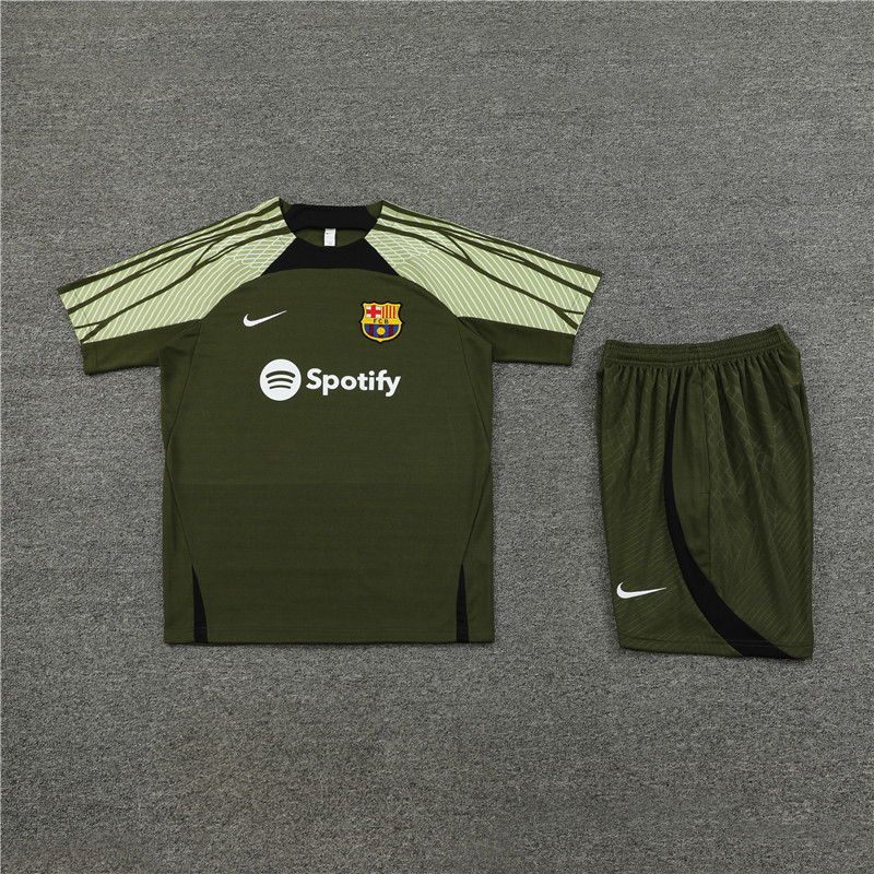 2025/2026 Barcelona Green Training Wear Suit Shirt