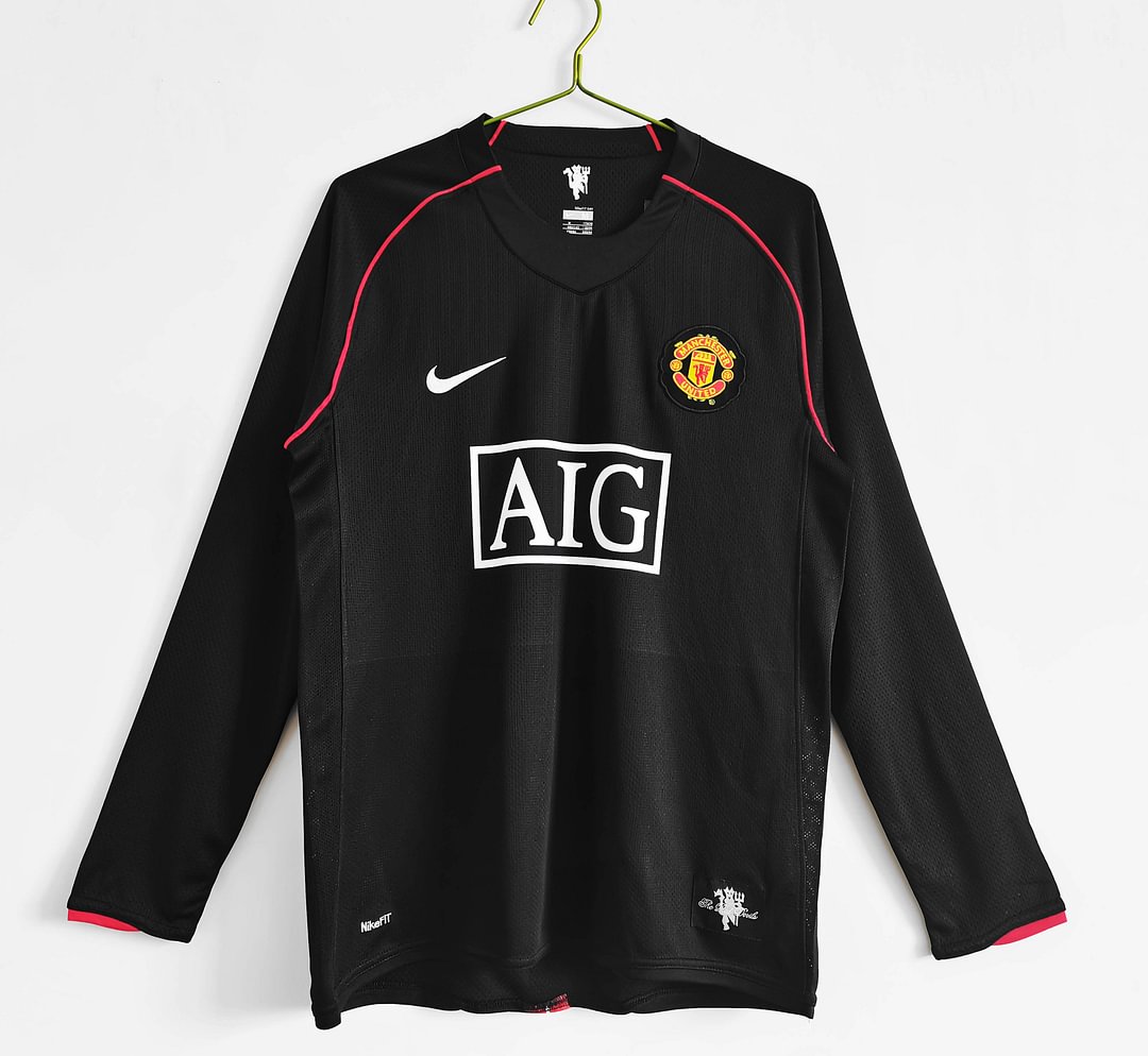 2007/2008 Manchester United Retro Long Sleeve Away Football Shirt